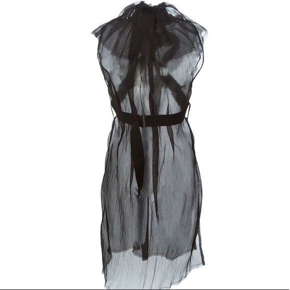 Ann Demeulemeester black silk dress - Picture 1 of 7